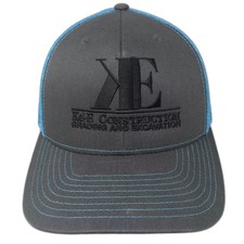 Richardson Trucker Hat Gray Blue One Size Snapback Construction Excavation