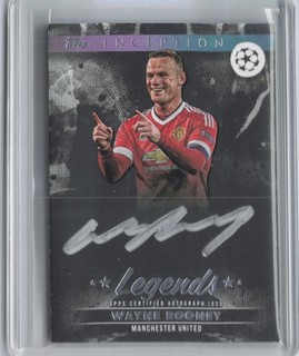 Topps UCC Inception OnCard Auto Silver Inc. Wayne Rooney Manchester United