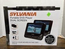 Sylvania 7" Dual-Screen Portable DVD Player SDVD8716D Color LCDs In-Car Movies