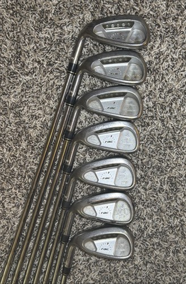 #ad TaylorMade RAC OS Iron Set 7pcs 4 PW MISSING #3 Light Metal Used WORN GRIPS $118.70