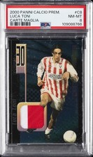 2000 PANINI CALCIO PREMIUM CARTE MAGLIA #C8 LUCA TONI PSA 8