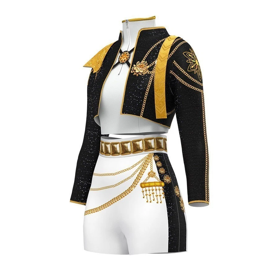 Kids⭐Girls K-Pop Demon Hunters Costume Wig Rumi Mira Zoey Cosplay Fancy Dress Up - Bild 4 von 4