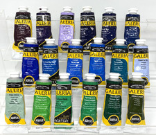 Winsor  Newton Galeria Acrylic 2oz Paint Tube Lot - 18 COOL TONES SERIES 1