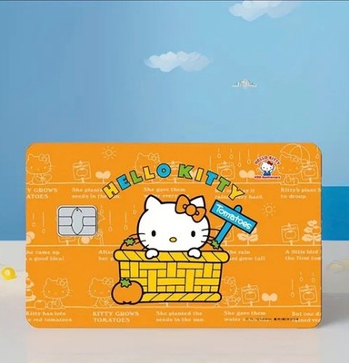 Hello Kitty Custom Vinyl Credit Card Sticker