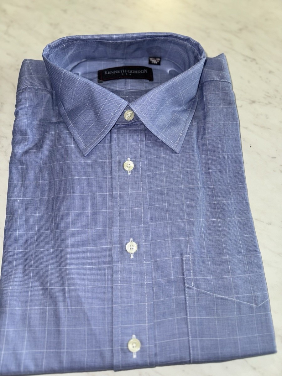 kenneth gordon dress shirts Vintage Kenneth Gordon Cotton End-on-End Broadcloth Dress Shirt