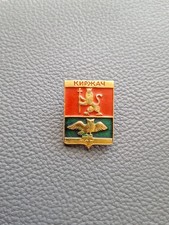 1" Vintage elf seltene russische Stadt Wappen Emaille Pins rot grün Emaille 