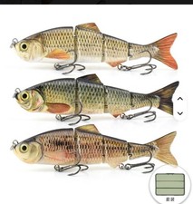 Pike Zander Catfish Bass swimbait sinking 3 pc lure set 120mm long UK seller