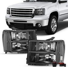 For 2007-2013 Gmc Sierra 1500 2500hd 3500hd Black Housing Headlights Headlamps For 2007-2013 Gmc Sierra 1500 2500hd 3500hd Black Housing Headlights Headlamps