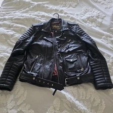 Leather Jacket Black The Belvedere Rust by Master supply co Small