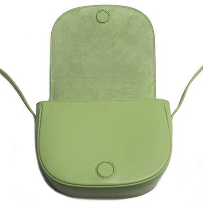 CELINE Bag: Folco Cuir Triomphe 198263DU3.15LJ Green W18.5H15D7cm