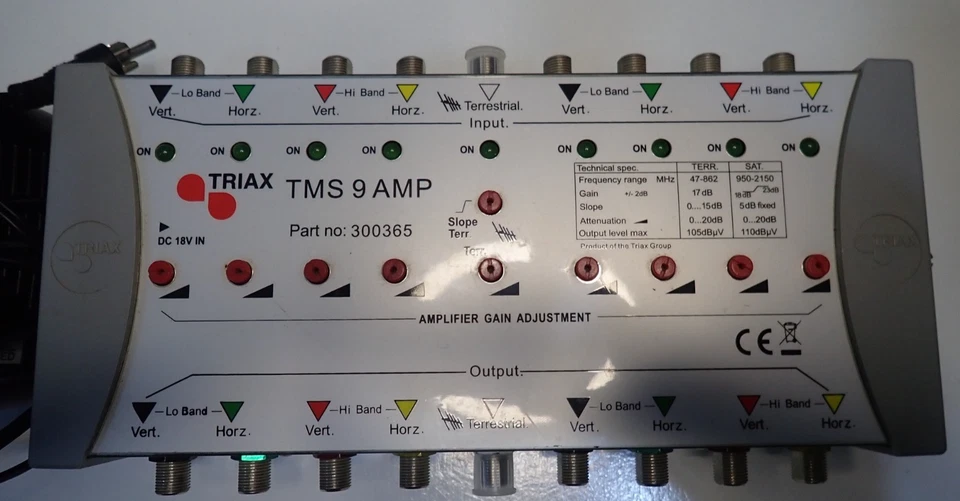 Triax TMS-9 Amplifier - (300365) Amplifier for 8 satellite polarities - Image 4 of 4