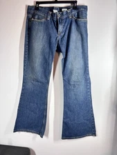 Mens/women lucky brand dungarees by gene montesano bootcut denim jeans Sz 14/32