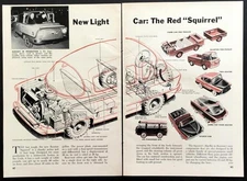 Red Squirrel Byelka 1956 Article Subcompact Car Automobile Soviet Russian PSC3