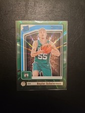 Baylor Scheierman 2024-25 Donruss Rated Rookie #224 Holo Green Laser Boston 