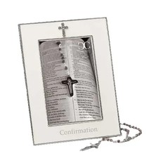 Roman Inc Caroline Collection - Confirmation Photo Frame With Rosary Beads