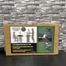 Rocelco Standing Desk Converter, 32 Wide Adjustable Sit Stand Up Desk Riser