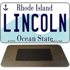 Lincoln Rhode Island Novelty Metal Magnet 3.5" x 2" Magnet (M)