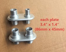 4-port Ac Heater Hose Firewall Bulkhead Fittings 2 Pieces Billet Aluminum