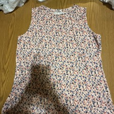 Zeagoo Sleeveless Shirt, Pink Floral, Large