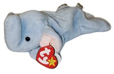 CT* Ty Beanie Baby PEANUT the Elephant (8.5 Inch) MWCT Plush Stuffed Animal Toy