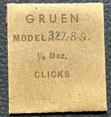 GENUINE GRUEN EB425 CAL327   1/4 DOZEN CLICKS JEWELER WATCH REPAIR WP5