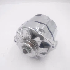 Jegs 10163 1-Wire Chrome Alternator 140A V-Belt Pulley For GM 10si 1969 Chavelle