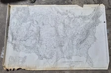 Vintage Landforms of the United States Erwin Raisz 1957 Poster Map Physiographic