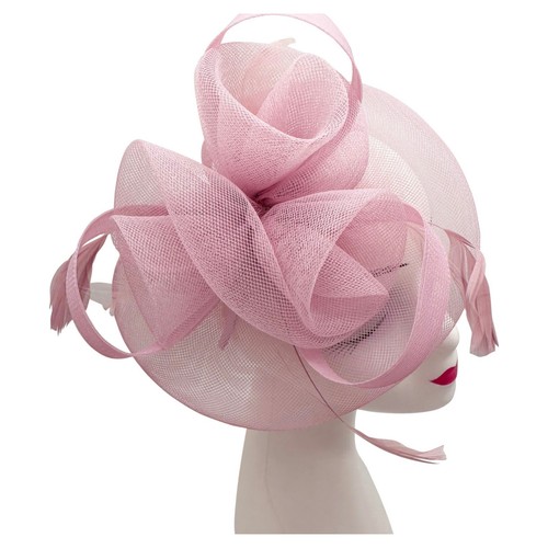 Women Flower Feather Fascinator Headband clip Hat Wedding Race Royal Ascot Prom - Picture 25 of 40
