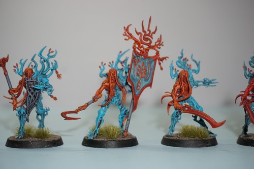 Warhammer Age of Sigmar Sylvaneth Tree-Revenants x 5 - Painted - Picture 4 of 11