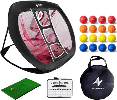 Golf Chipping Net Pop up Golf Chipping Net with Mat - Golf Practice Nets for Bac