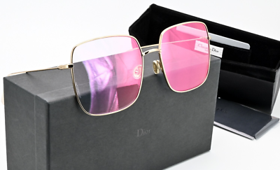 DIOR Sunglasses Stellaire Gold Shine Oversized Square L Pink Light