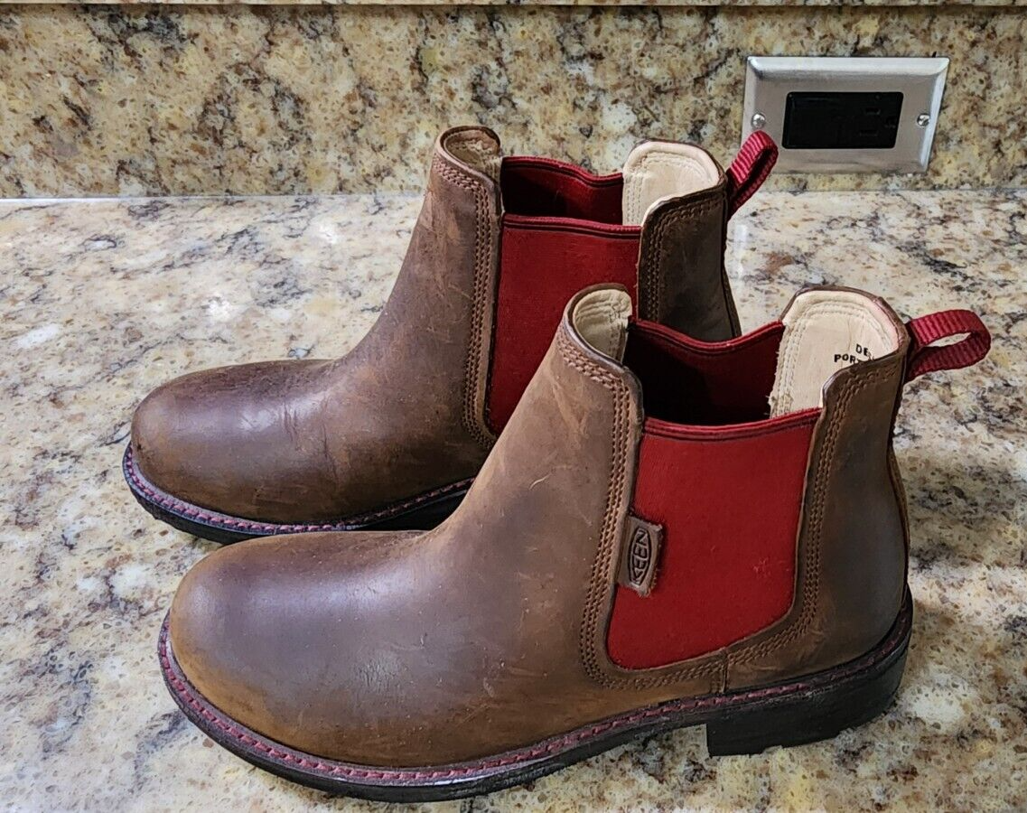 Keen stivaletto donna Chelsea marrone pelle pull on stivaletti US 5 Oregon City