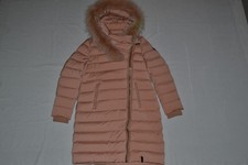 Authentic Rudsak Womens Melodic Long Down Puffer Coat Fur Winter Rose  L Large
