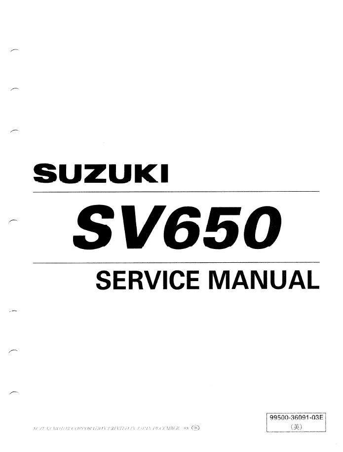 Suzuki SV650 SV 650  Service Repair Workshop Manual USB 1999 - 2001 - Image 2 of 4