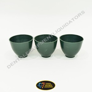 Dental Impression Materials Mixing Bowls Set of 3 Flexible Green Size Small