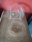 2 Vintage, Matching, Pink Glass, Jeannette, Unknown Pattern — photo 1