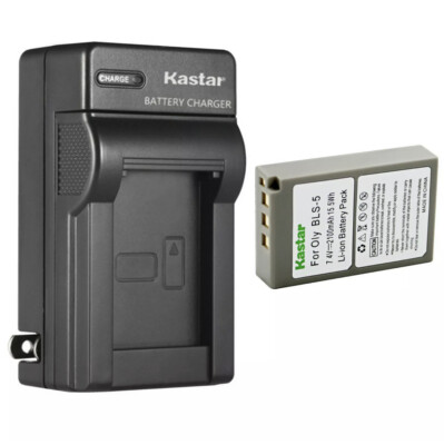 BLS-5 Battery +AC Wall Charger for BLS-50 Olympus OM-D E-M10 Mark IV Mark4