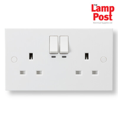 ML SN9KW Smart Weiß Doppelsteckdose 2 Gang Schaltsteckdose 13A Alexa Google