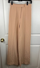 New NWT Women's House of CB Klaudia Blush Pink Wide Leg Pants Small S