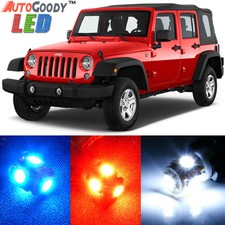 8 X Premium Xenon White Led Lights Interior Package Upgrade For Jeep Wrangler