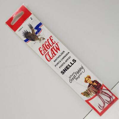 Eagle Claw Lazer Sharp Baitholder Snells Fishing Hook 139GE-4 Size 4