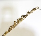 14k yellow gold Noah's Ark bracelet 27.7g estate 7"-7 1/4" unique — photo 9