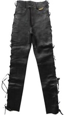 modeka Lederhose mit Schnürung Motorradhose schwarz Gr. XXS - NEU mit Fehler
