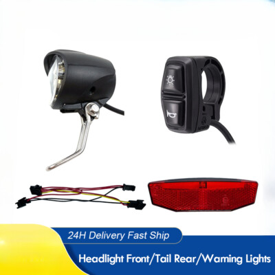 E-bike Headlight and Horn Switch Cable 24/36/48V/60V E-scooter Warning Lights