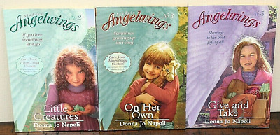 Vintage ANGELWINGS BOOK LOT #2 3 5 Donna Jo Napoli Girls Chapter Books RL 2 3