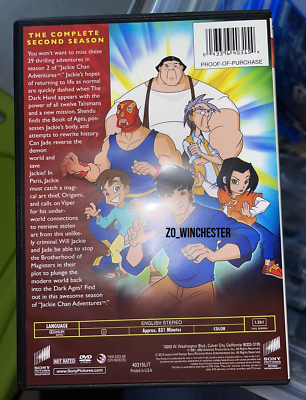 Jackie Chan Adventures the Complete Second Season 2 4-DVD Set