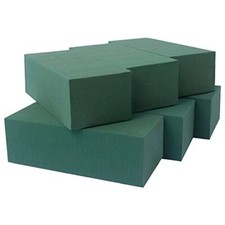 Pack of 6 Dry and Wet Floral Foam Blocks for Fresh and Artificial Flowers, Ea...