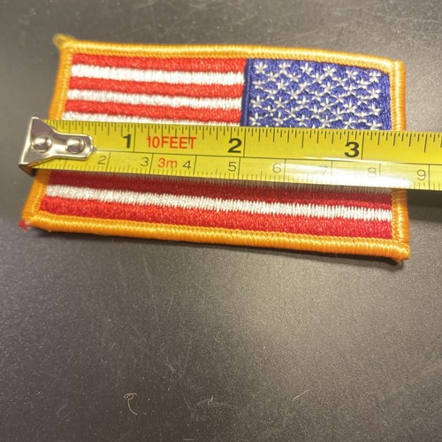 Reverse American Flag Patch - United States USA Right Shoulder (Iron or Sew On) - Picture 3 of 4