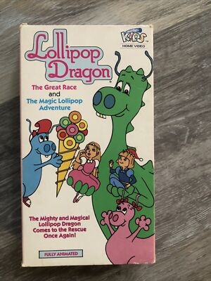 Lollipop Dragon and The Magic Lollipop Adventure VHS  1990. Vintage