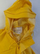 Seaway Waterproof PVC Coated Nylon Two Piece Dry Suit Yellow Vented Hooded XL